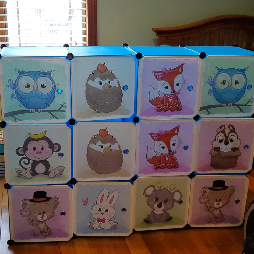 12 Door kids storage cube